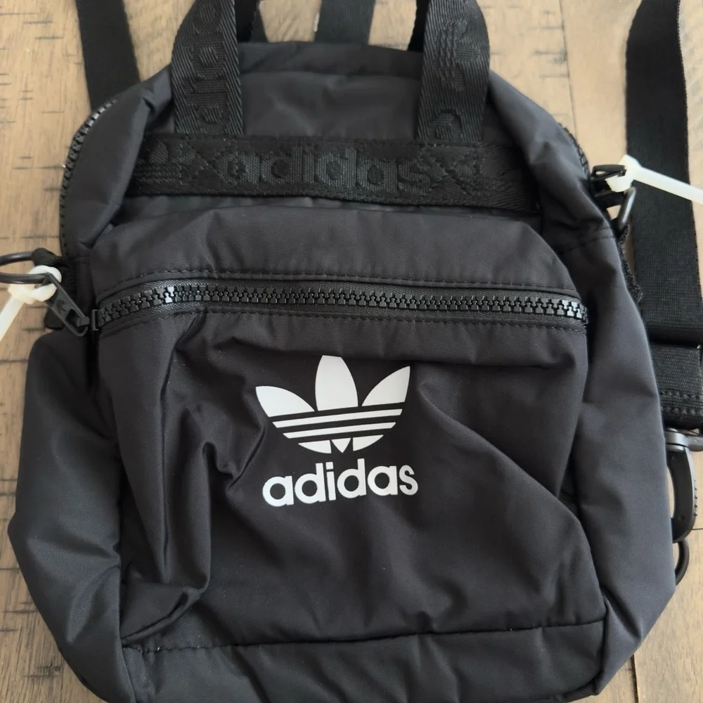 Adidas Micro backpack Black 2 way 2 wear NWOT
